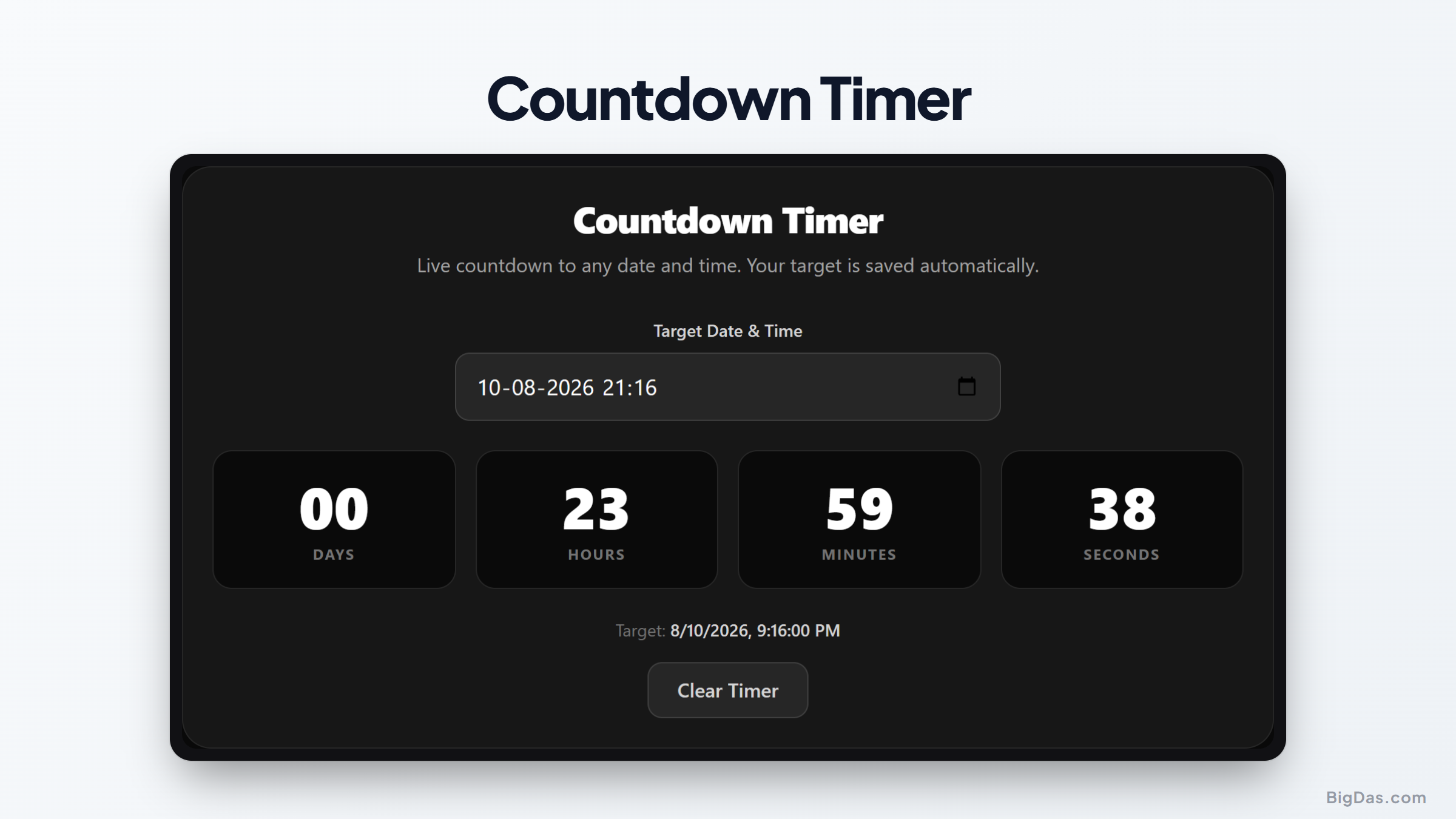 Precision Tracking: A Professional Guide to Using a Countdown Timer interactive tool preview
