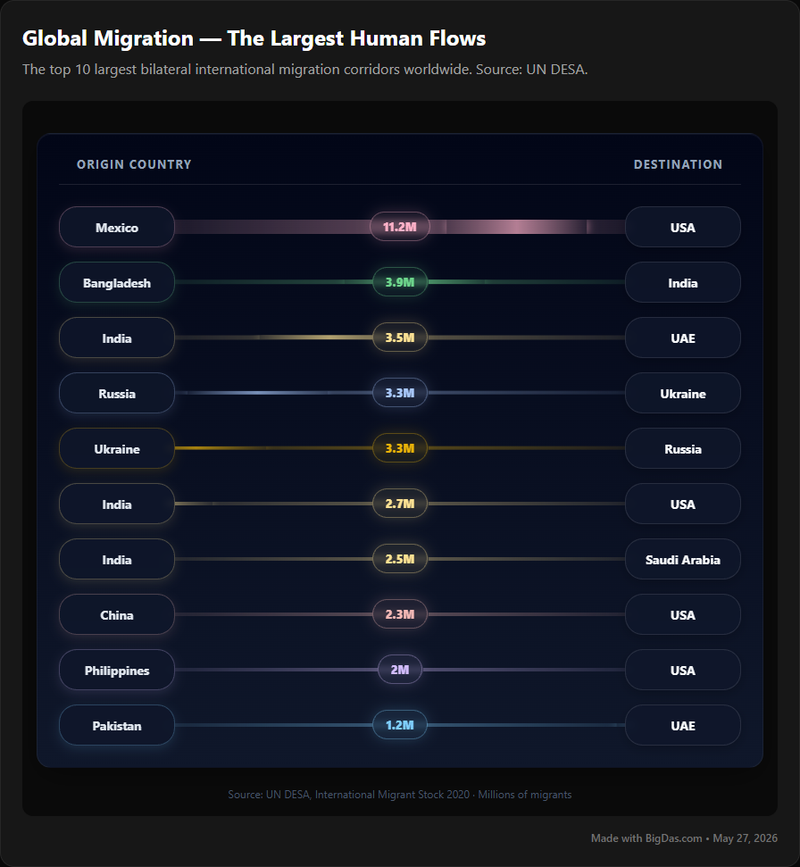 Global Migration Flows Chart
